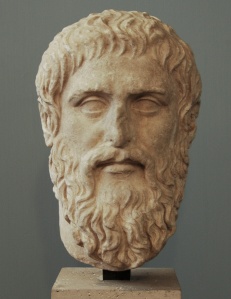 Portrait of Plato. Luni marble. Roman copy after a Greek original of Silanion. Inv. No. MC 1377. Rome, Capitoline Museums, Museum Montemartini.